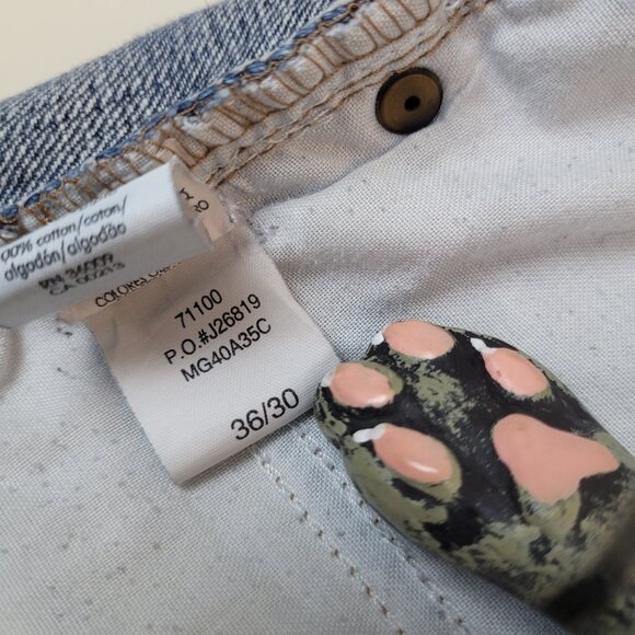 Vintage Calvin Klein Jeans Mens 36x30 Blue Medium Wash Cotton Straight Baggy Y2K - Picture 13 of 16